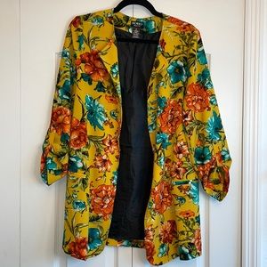 Long Floral Blazer